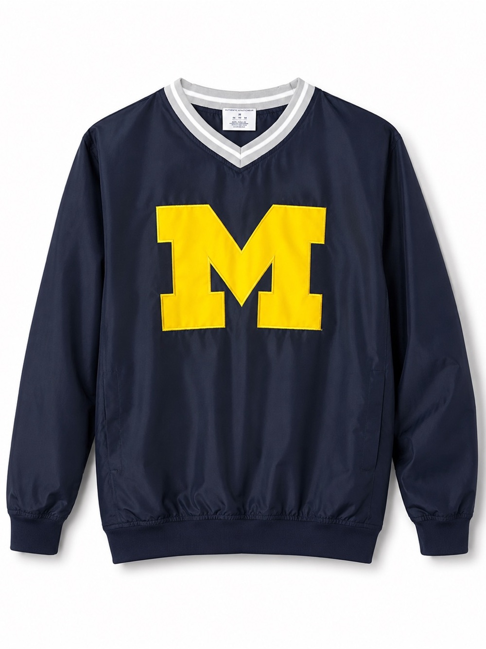 Champion University of Michigan Navy Pullover Windbreaker Sweatshirt Men’s Med